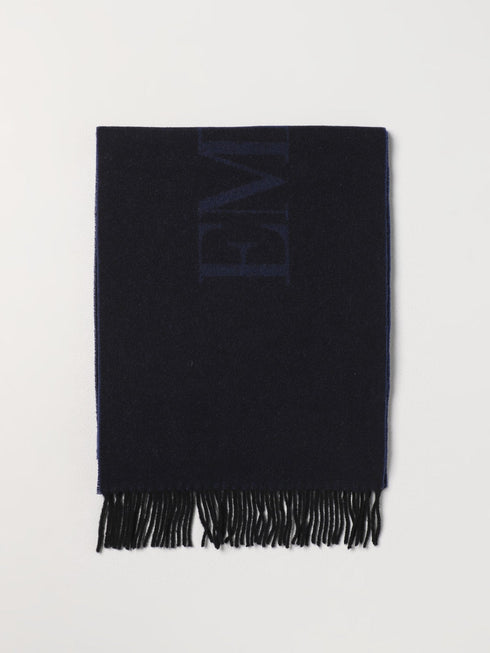 Emporio Armani Sciarpa Sciarpa Uomo con logo a contrasto Blu A23-EMPORIOARMANI-6250723F364-00035-UNI - Francavilla Moda